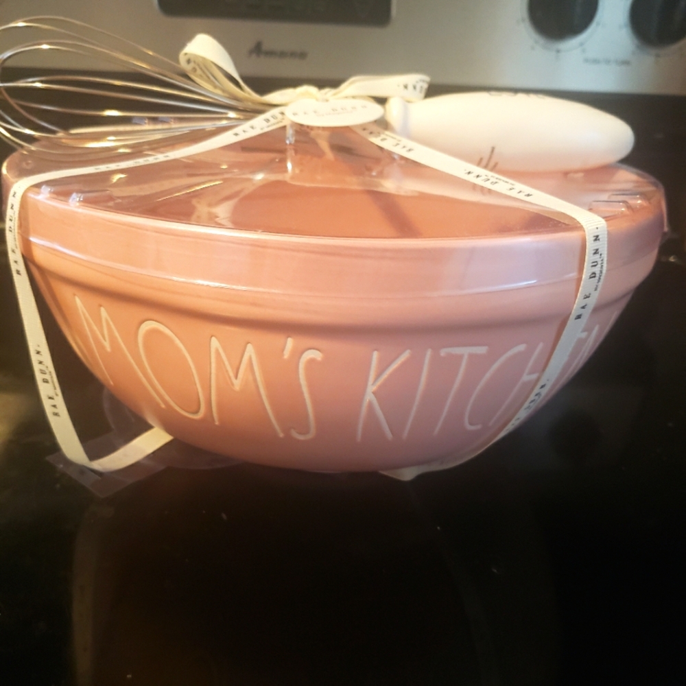 Rae Dunn Pink Moms Kitchen Bowl whisk